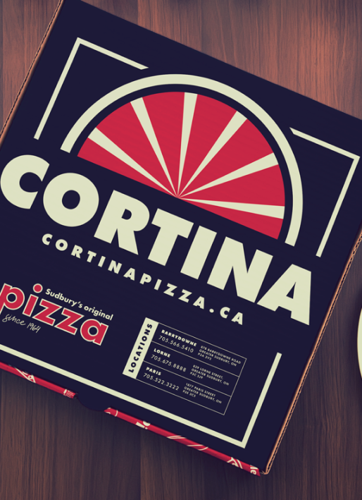 Toronto Design Agency, print, branding, cortina pizza